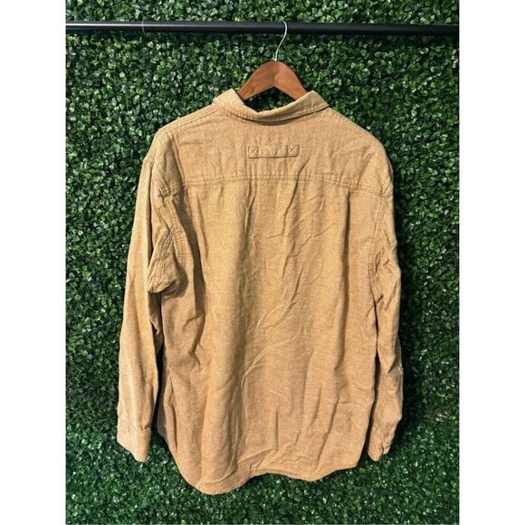 Duluth Trading Shirt Mens Medium Tan Button Down - Picture 2 of 3